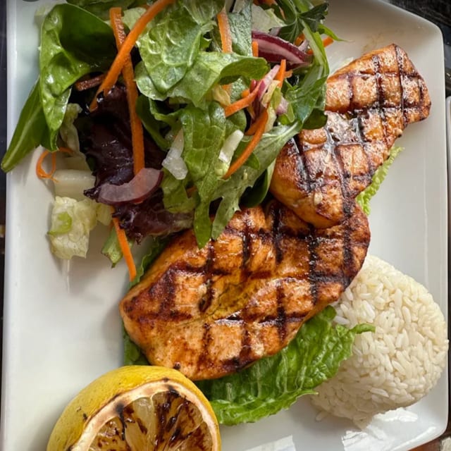 Grilled Salmon.